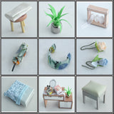 CUTEBEE DIY Doll House Wooden Doll Houses Miniature dollhouse Furniture Kit Toys for children Christmas Gift TD16