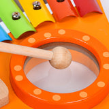 3-In-1 Wooden Eight-Tone Hand Knocking on the Piano Enlightenment Musical Instrument Musical Toy for Children