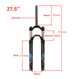 Ultra-light 29'' Mountain Bike Oil/Spring Front Fork Bicycle Accessories Parts Cycling Bike Fork framework mtb 29