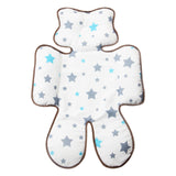 Baby Stroller Liner Car Seat Cushion Cotton Seat Pad Child Cart Mat Baby Head Body Support Pillow Summer Stroller Accessories