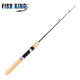 FISH KING Winter Ice Fly Fishing Rod 50/75 CM 2 Sections Fishing Rods With Fishing Wheel Reel  I Gear Tackle
