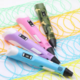 Digital Display Intelligent 3D Printing Pen High Temperature 3D Graffiti Painting Pens With Led Display Educational Toys Gift