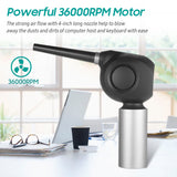 Cordless Electric Air Duster Power 36000RPM 50W Rechargeable Dust Blower Dust Remover Dust Cleaner for Cleaning Computer Host