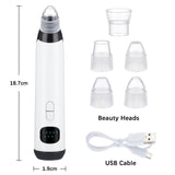 Gua Sha Heating And Adsorption Electric Blackhead Device Five-Speed Blackhead Acne Pore Cleaning Beauty Device