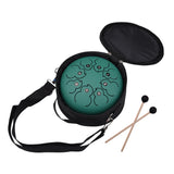 New 8-inch 8-Tone Steel Tongue Drum F Key Percussion Drum Instrument Hand Pan Drum with Drum Mallets Carry Bag Music Book