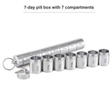 Aluminum Alloy Pill Box for Travel 7 Day Daily Medicine Storage Box Waterproof 7 Compartments Pill Container For Healthy Care