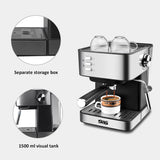 Espresso Machine 15 Bar Milk Frother, Expresso Coffee Machine for Espresso, Latte and Cappuccino, 1.6L Removable Water Tank
