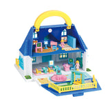 Connection Folding Dollhouse Villa Plastic DIY Dollhouses Play House Furniture Assembled Doll House Toys for Girls kids Gifts
