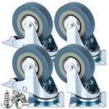 4PCS 2.5/3 Inch Swivel Furniture Caster Wheels Heavy Duty Industrial For Carts Workbench Industrial Equipment Rolling Trolley