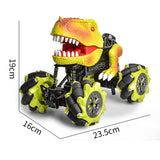 Remote Control Dinosaur Car Electric Spray Dino RC Climbing Vehicle Music Light Kids Gifts For Children Boys Age 6 +