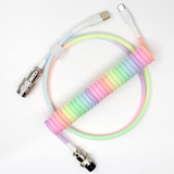 Custom Coiled USB C Cable for Gaming Keyboard Mechanical Keyboard Coiled Cable Computer Aviation Connector Mechanical Keyboard