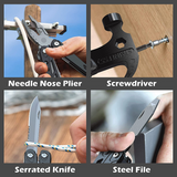 Stainless Steel Claw Hammer Pocket Multifunctional Pliers Tool Gear Outdoor Survival Camping Hunting Tactical Defense Equipment