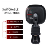 Rechargeable Guitar Tuner Clip on Tuner LCD for Chromatic Tuning Guitar Violin Ukulele Guitar Accessories WST-670