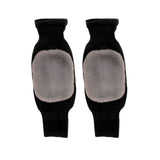 1 Pair of Thicken Warm Cashmere Kneepad Comfortable Soft Kneecap Winter Warm Kneelet for Elders(Black)