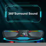Computer Speakers LED Colorful Light Bass Stereo Music Player Subwoofer Sound Speaker Box for Desktop Tablet PC SmartPhone