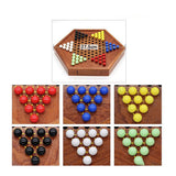Hexagon Drawer Acrylic Bead Checkers Children Adult Puzzle Hexagon Wooden Checkers Board Set