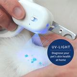 Pet Dog Cat Nail Clipper Professional Cutter USB Grooming Clippers Scissors Pet Nail Trimmer for Cats Dogs with LED -UV- Light