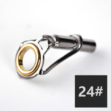 5PCS/Lot Fishing Rod Top Guide 1.6mm-4.6mm Fishing Tackle Rod Tip Repair Kit DIY Eye Rings Tool Accessories