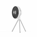 Outdoor Tripod Fan USB Rechargeable Camping Desk Fan Portable Ceiling Fan with 3 Speeds Adjustable for Home Office Camping