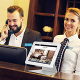 Security Tablet Stand Holder, Desktop Anti-Theft POS Holder 360° Rotation with Lock and Key for iPad 2,3,4 iPad air/air 2