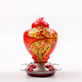 Outdoor Hummingbird Food Feeders Hand Blown Glass Drinker Hummingbird Feeder Leak-Proof Easy to Clean Parrot accessories