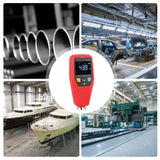 Coating Thickness Gauge Digital Thickness Meter Tester 0-1750um F/ NF Automatic Detection 199 Data Storage Rotatable Screen