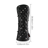 1 Pcs Golf Headcovers Rivets PU Leather For Driver Fairway  #3 #5 Hybrids Putter Black White Red