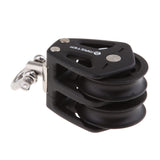 35mm Double Pulley Block Stainless Steel Boat Canoe Kayak Swivel Lifting Pulley Hanging Wire Towing Wheels - 300 kg / 661 Lbs