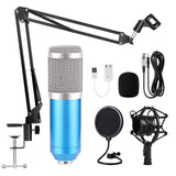 USB Microphone Three Color Set with Cantilever Support Shock Mount Microphone kit for PC Computer Professional Studio Microphone