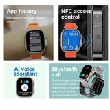 DT8 Ultra Max Smart Watch Men Wowen 49mm Series 8 Compass NFC BT Call Wireless Charging AI Voice Fitness Tracker Smartwatch