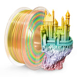 KAIGE PLA SILK 1.75MM 1KG Filament Sublimation Products Rainbow02 2.2lbs Textur -/+0.02MM PLA Refills Biodegradable Material