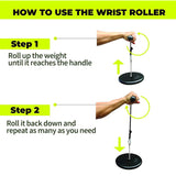 Gym Fitness Forearm Trainer Strengthener Hand Gripper Strength Triceps Exerciser Weight Lifting Rope Waist Roller Power Stick