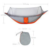 1-2 Portable Person Camping Outdoor Hammock with Mosquito Net Swing Sleeping Lightweight Travel Bed for Hiking