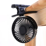 720° Portable Clip LED Light USB Mini Fan Rechargeable 1200mAh Office Cooler Car Desktop Home Office Super Mute Small Air Fans