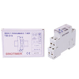 Y5GD TM610 220V/110V Timer Switch 18mm Single Module DIN Rail LCD Digital 7 Days 24 Hours Programmable Output Power 16A