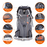 50l & 60L Waterproof Hiking Backpack Woman Outdoor Trekking Camping Bag Army Man Hunting Mountain Backpacks Rain Cover Rucksack