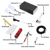 Upgraded Airbrush Kit Portable Auto Mini Air Brush Gun With Compressor Quiet For Art Cake Nail Model Painting Tattoo Manicure