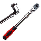 3/8 Inch Ratchet Wrench Extendable Ratchet Socket Wrench Long Handle Shaft Auto Tool Chrome Vanadium Steel 72 T