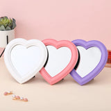Heart-shaped Glass Mirror Beauty Makeup Tool Rotatable Standing Table Compact Mirror Dressing Table Home Bedroom Makeup Mirror