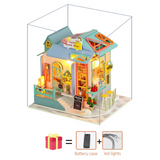 Flower Room Diy DollHouse Wooden Miniature Furniture Doll House maison Model Building Kits casa Toys For Kids Girls Xmas Gifts