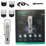 VGR Rechargeable Hair Clipper Electric Beard Hair Trimmer For Men Cordless Barber Adjustable Hair Cutting Machine
