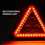 Triangle Traffic Warning Light Portable LED Working Light Car Red Hazard Warning Light USB Rechargeable Foldable 4 Modes