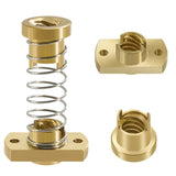 T8 Anti Backlash Nut Elimination Brass Nuts for Upgrade Ender 3 CR-10 / Tornado/Clone 8mm 3D Printer Accessory