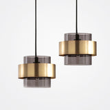 Gray Glass Pendant Light Dining Room Restaurant Light Hanging Lamp Kitchen Decor Home Nordic Indoor Bedroom LED Lighting Fixture