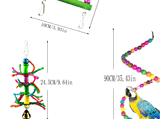 15 PCS Set Combination Parrot Bird Toys Articles Parrot Bite Pet Bird Toys For Parrot Training Bird Toy Swing Ball Bell Standing