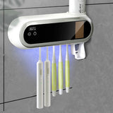 NEW Adsorption Inverted Toothbrush Holder Automatic Toothpaste Squeezer Dispenser Storage Rack Bathroom Accessories