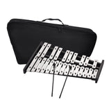 25 Note Glockenspiel Xylophone Wooden Base Aluminum Bars with 2 Mallets Percussion Musical Instrument Gift with Carrying Bag