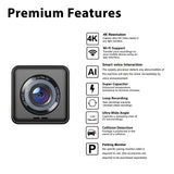 4K Dual Lens Dash Cam WiFi GPS HD 1080P Auto Digital Video Recorder Dashcam Camera Night Vision G-Sensor Car DVR