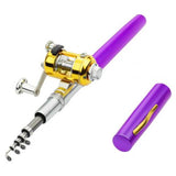 High Strength Fishing Pole Lightweight Mini Pen Shape Telescopic Fishing Rod Pole Reel Fish Tackle Tools Pen Shape