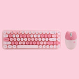 Mofii 2.4G Wireless Keyboard Mouse Combo 68 Keys Wireless Keyboard Ergonomic Mouse 3-gear Adjustable DPI